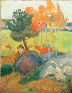 ガチョウとプチブルトン 作： Paul Gauguin